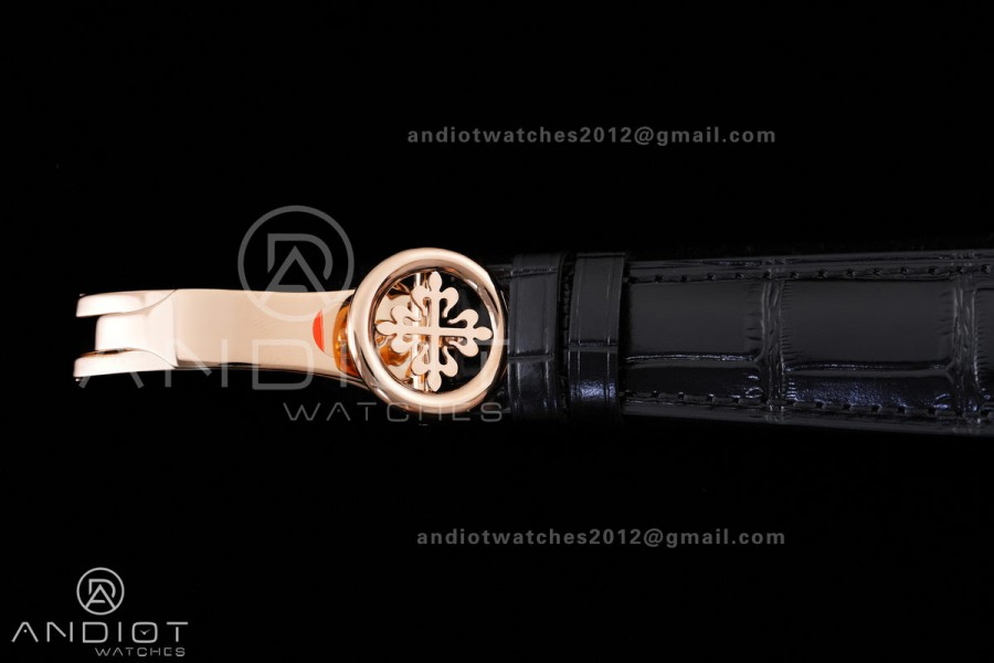 Grand Complications 6102 RG PPF 1:1 Best Edition Black Dial on Black Leather Strap SA240 Super Clone