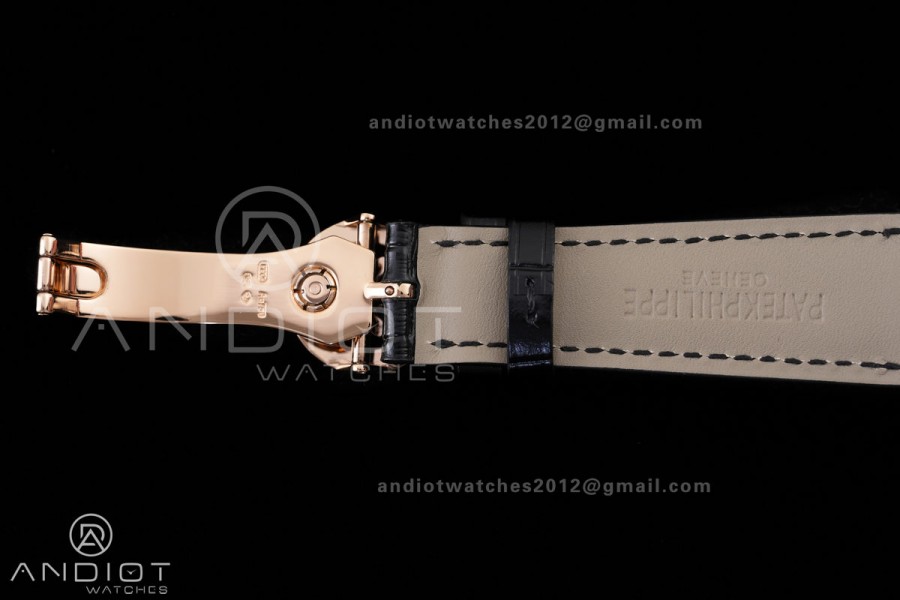 Grand Complications 6102 RG PPF 1:1 Best Edition Black Dial on Black Leather Strap SA240 Super Clone