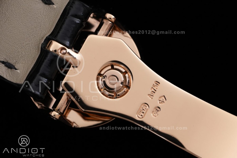 Grand Complications 6102 RG PPF 1:1 Best Edition Black Dial on Black Leather Strap SA240 Super Clone