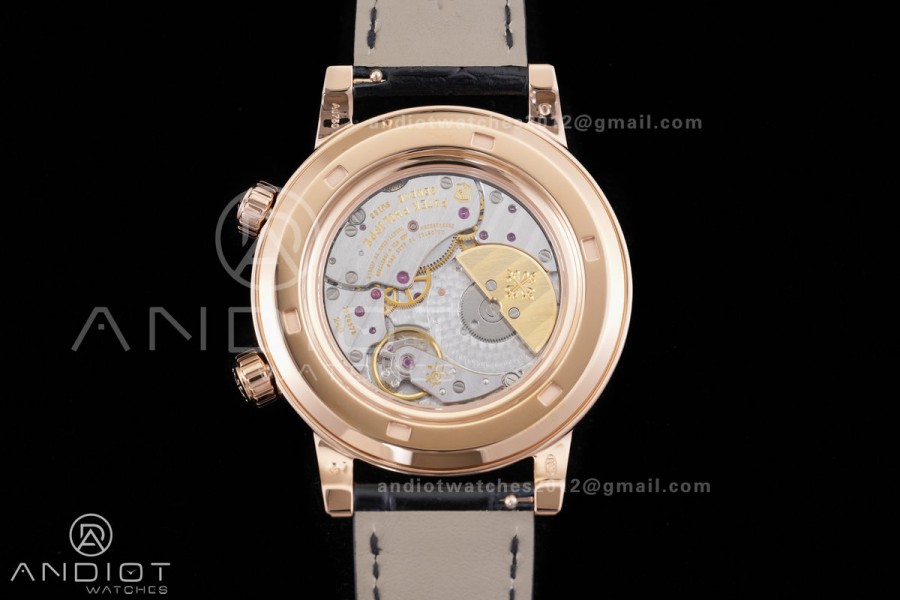 Grand Complications 6102 RG PPF 1:1 Best Edition Black Dial on Black Leather Strap SA240 Super Clone