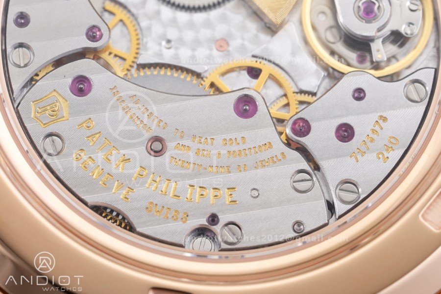 Grand Complications 6102 RG PPF 1:1 Best Edition Black Dial on Black Leather Strap SA240 Super Clone