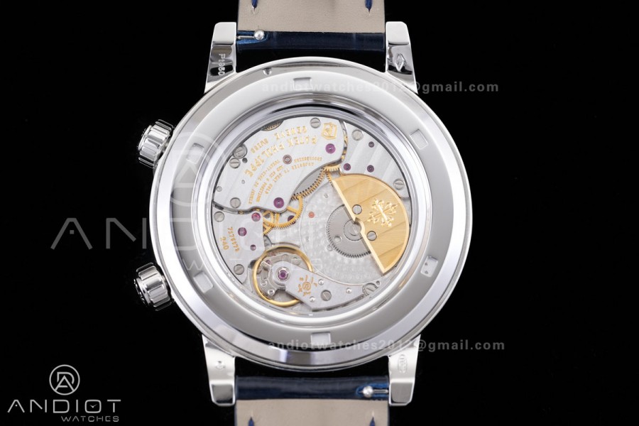 Grand Complications 6102 SS PPF 1:1 Best Edition Blue Dial on Blue Leather Strap SA240 Super Clone