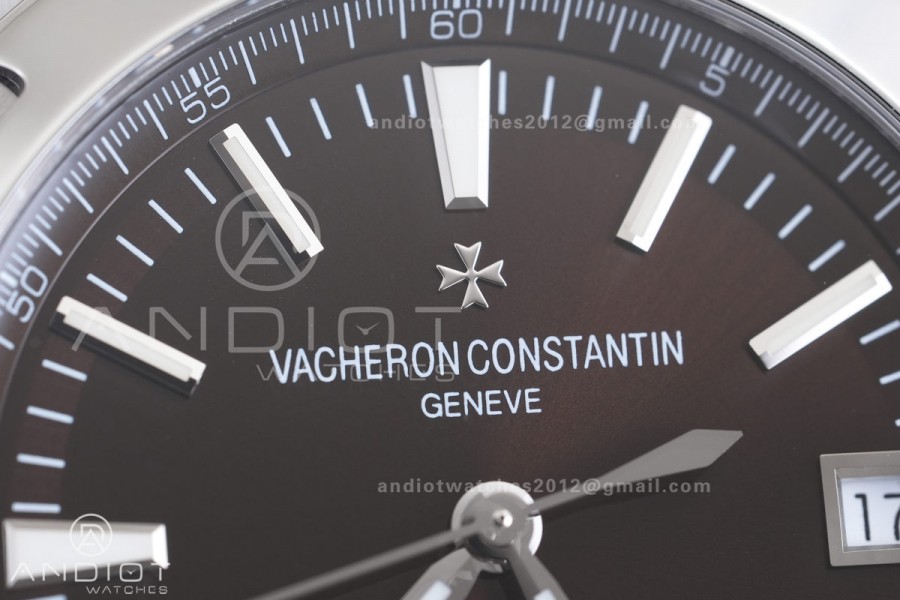 Overseas 4500V SS 8F 1:1 Best Edition Brown Dial on SS Bracelet A5100