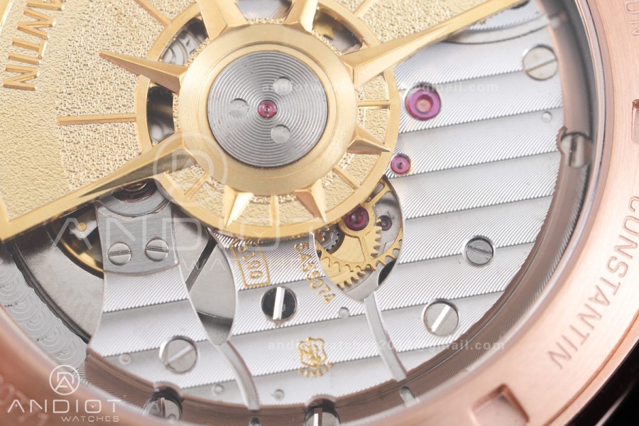 Overseas 4500V RG 8F 1:1 Best Edition Silver Dial on RG Bracelet A5100