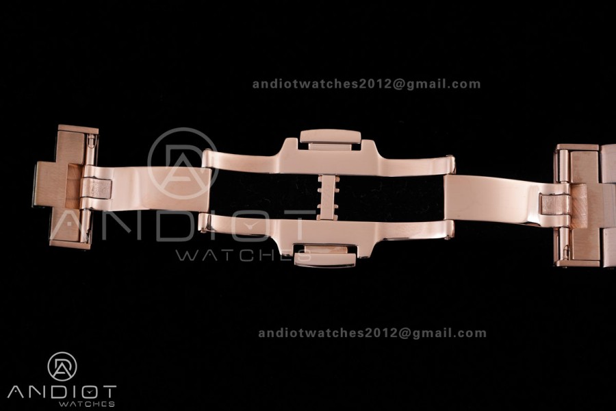 Overseas 4500V RG 8F 1:1 Best Edition Silver Dial on RG Bracelet A5100