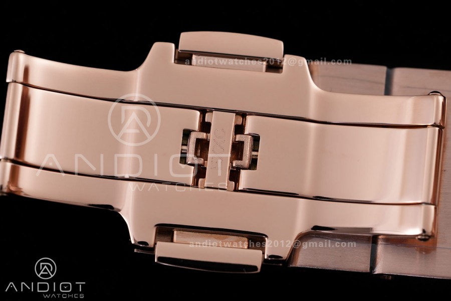 Overseas 4500V RG 8F 1:1 Best Edition Silver Dial on RG Bracelet A5100