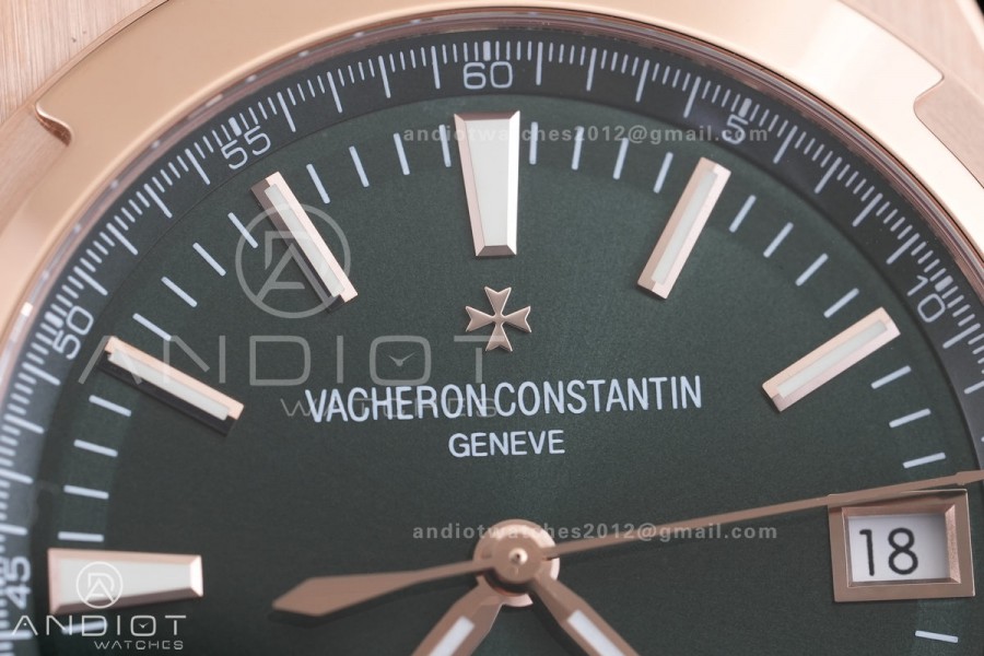 Overseas 4500V RG 8F 1:1 Best Edition Green Dial on RG Bracelet A5100