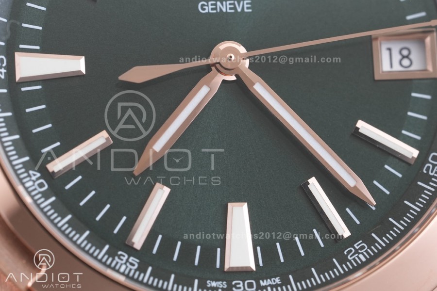 Overseas 4500V RG 8F 1:1 Best Edition Green Dial on RG Bracelet A5100