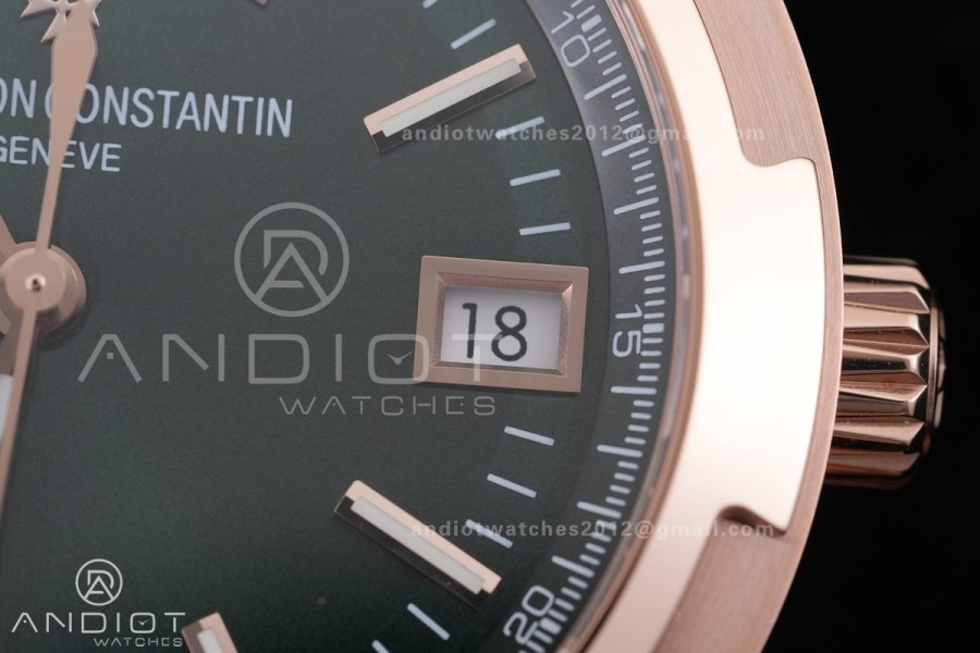 Overseas 4500V RG 8F 1:1 Best Edition Green Dial on RG Bracelet A5100