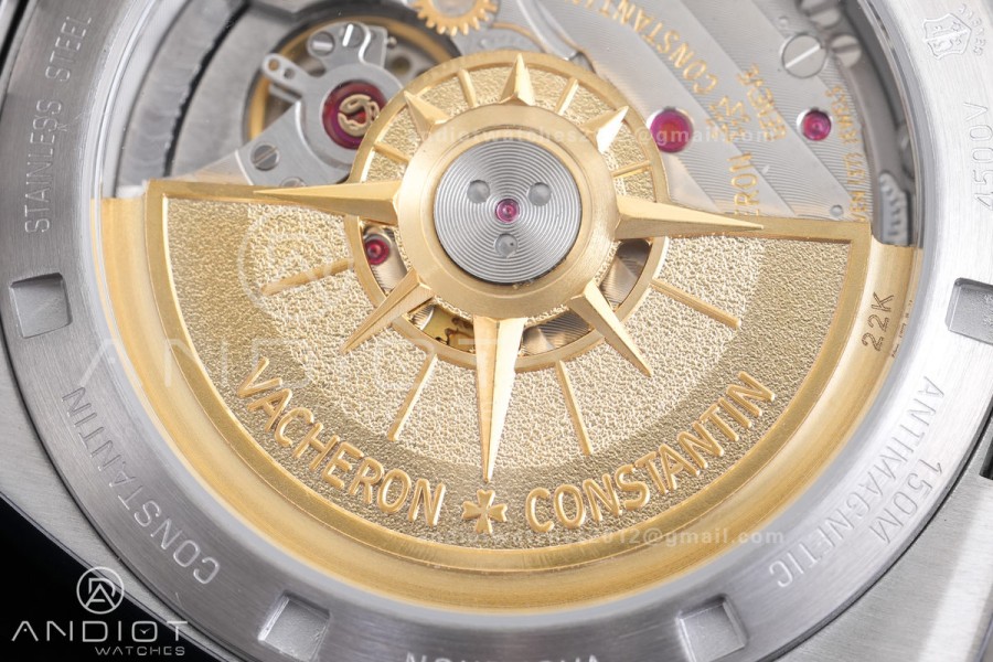 Overseas 4500V SS 8F 1:1 Best Edition Silver Dial on SS Bracelet A5100