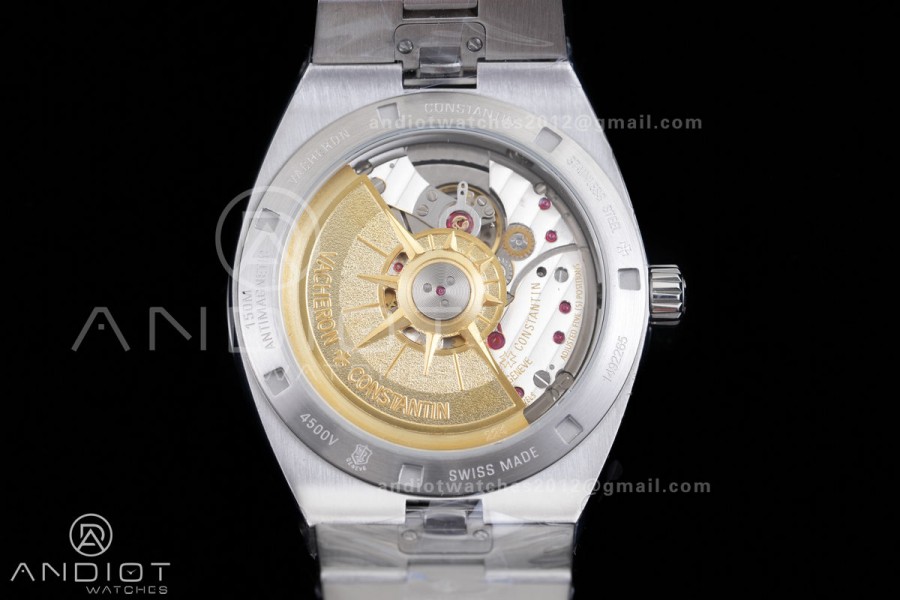 Overseas 4500V SS 8F 1:1 Best Edition Silver Dial on SS Bracelet A5100