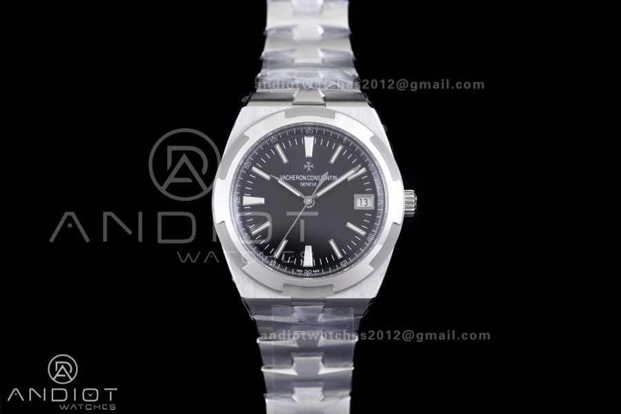 Overseas 4500V SS 8F 1:1 Best Edition Black Dial on SS Bracelet A5100