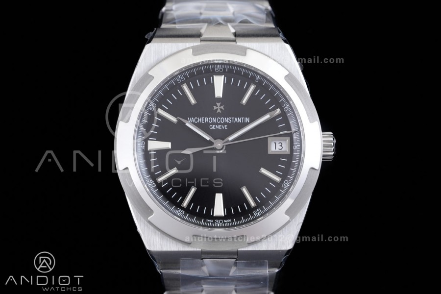 Overseas 4500V SS 8F 1:1 Best Edition Black Dial on SS Bracelet A5100