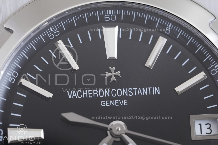 Overseas 4500V SS 8F 1:1 Best Edition Black Dial on SS Bracelet A5100