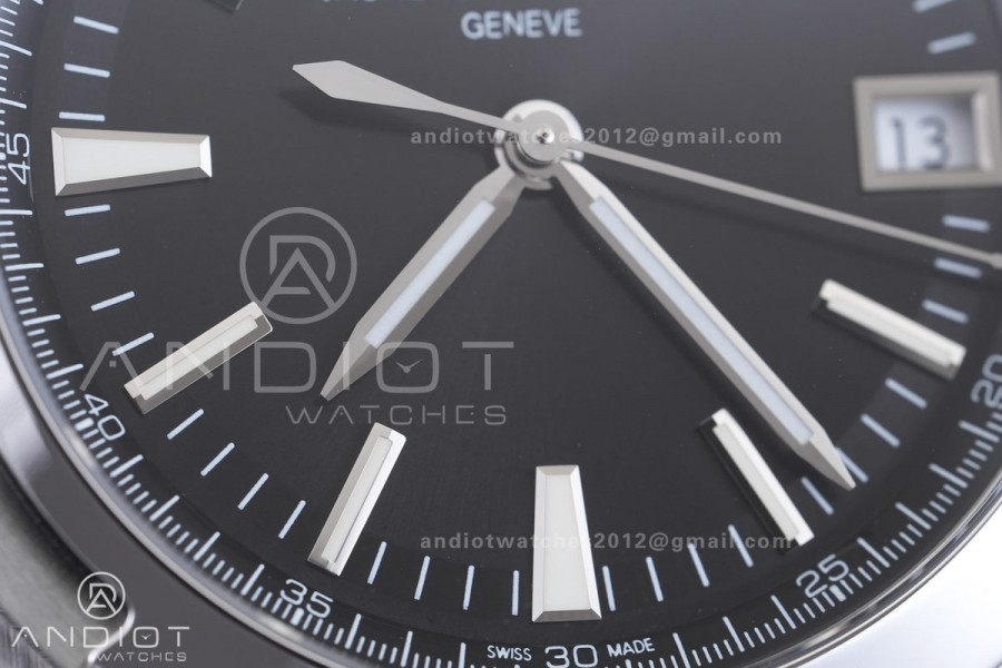 Overseas 4500V SS 8F 1:1 Best Edition Black Dial on SS Bracelet A5100