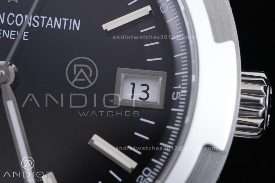 Overseas 4500V SS 8F 1:1 Best Edition Black Dial on SS Bracelet A5100