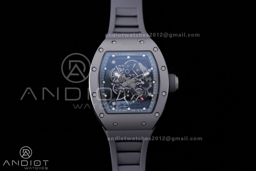 RM055 43mm Grey Ceramic/RU Skeleton Dial BBF RMUL2 Super Clone