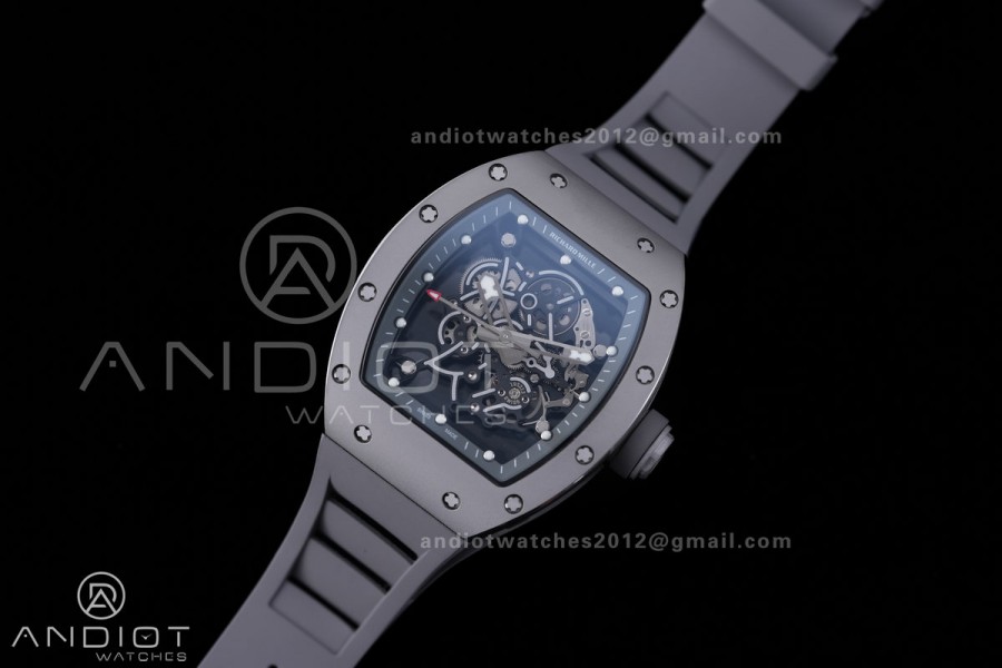 RM055 43mm Grey Ceramic/RU Skeleton Dial BBF RMUL2 Super Clone