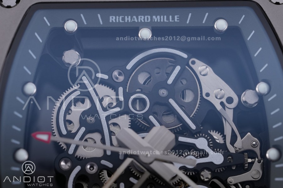 RM055 43mm Grey Ceramic/RU Skeleton Dial BBF RMUL2 Super Clone