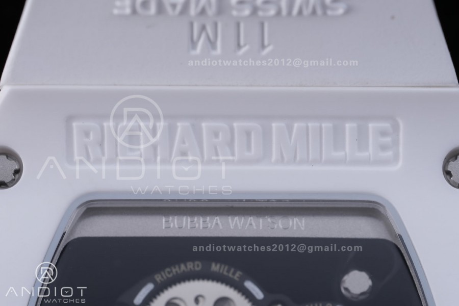 RM055 43mm White Ceramic /RU Skeleton Dial BBF RMUL2 Super Clone