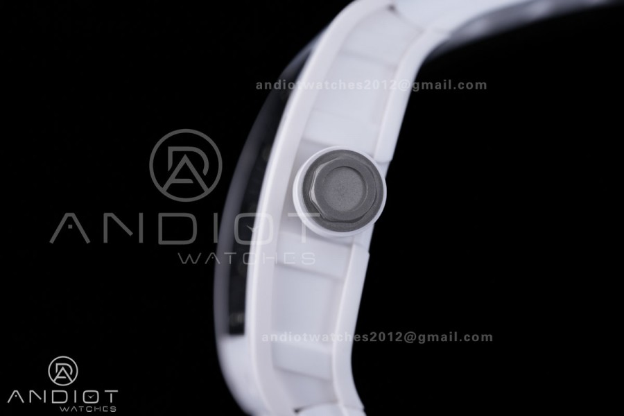 RM055 43mm White Ceramic /RU Skeleton Dial BBF RMUL2 Super Clone