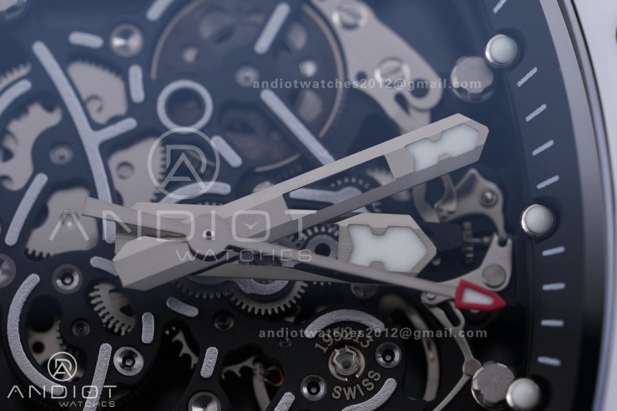 RM055 43mm White Ceramic /RU Skeleton Dial BBF RMUL2 Super Clone