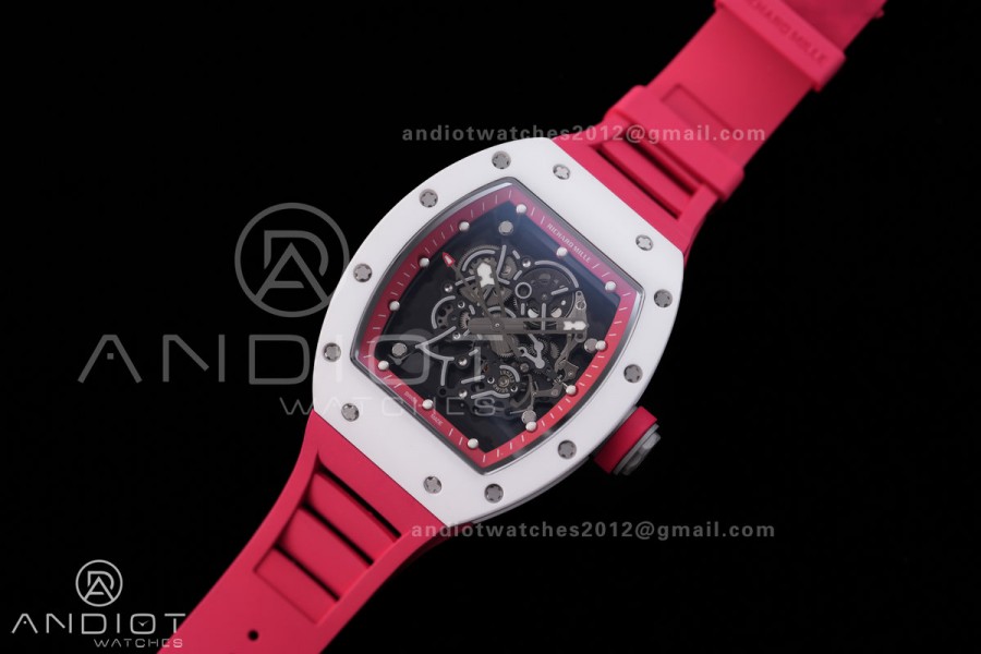 RM055 43mm White Ceramic /RU Skeleton Dial BBF RMUL2 Super Clone
