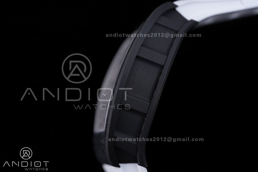 RM055 NTPT BBF 1:1 Best Edition White Bezel White Crown on White Rubber Strap RMUL2 Super Clone