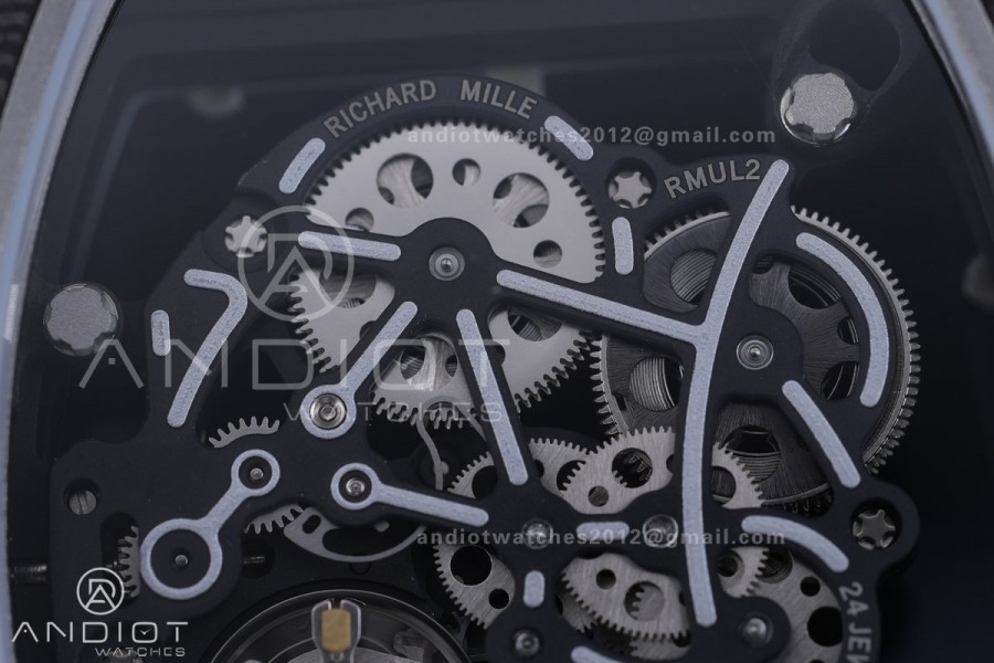 RM055 NTPT BBF 1:1 Best Edition White Bezel White Crown on White Rubber Strap RMUL2 Super Clone