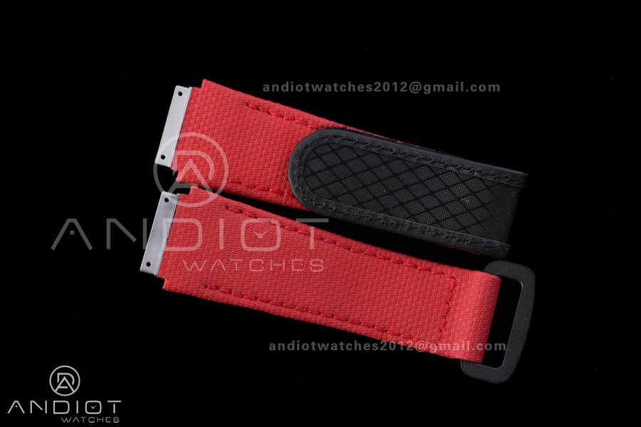 RM055 NTPT BBF 1:1 Best Edition Black Bezel Red Crown on Red Rubber Strap RMUL2 Super Clone
