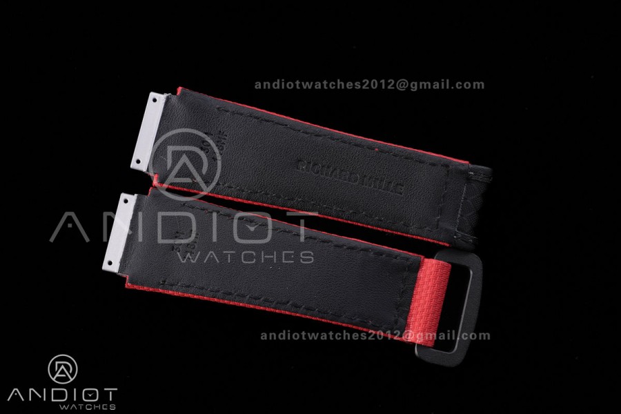 RM055 NTPT BBF 1:1 Best Edition Black Bezel Red Crown on Red Rubber Strap RMUL2 Super Clone