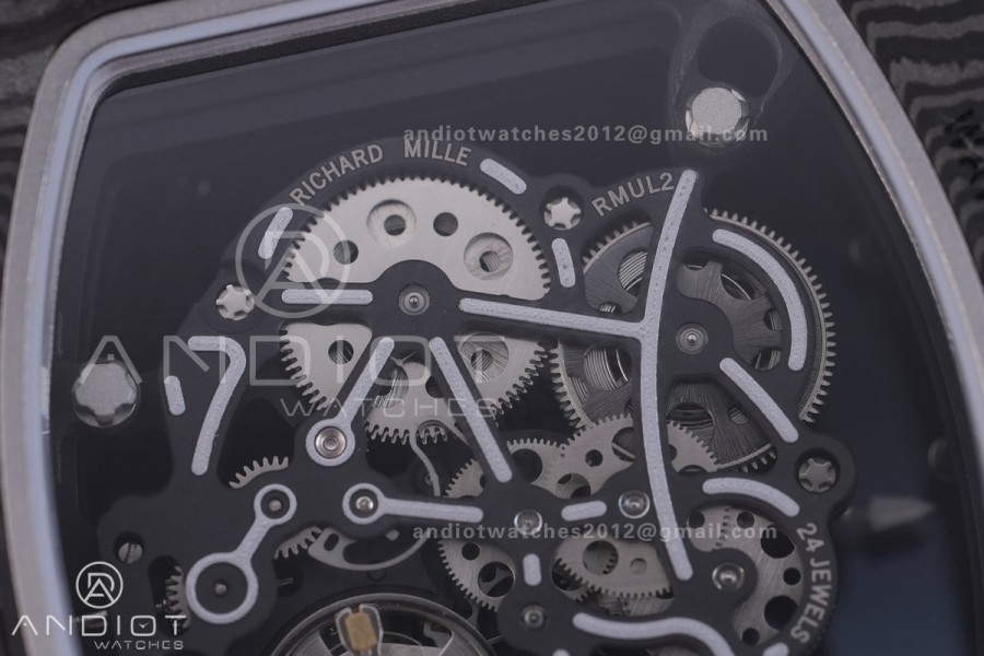 RM055 NTPT BBF 1:1 Best Edition Black Bezel Red Crown on Red Rubber Strap RMUL2 Super Clone