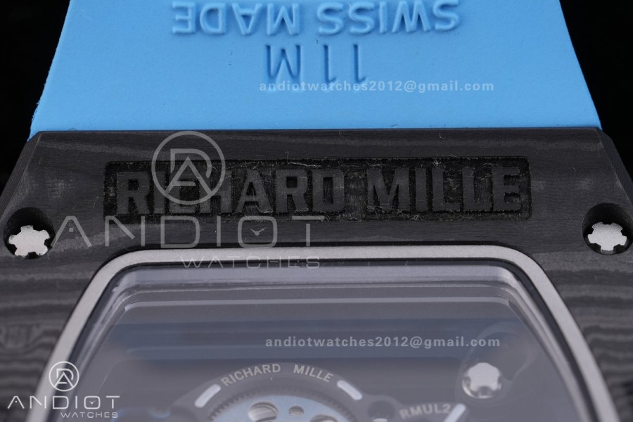 RM055 NTPT BBF 1:1 Best Edition Blue Bezel Blue Crown on Blue Rubber Strap RMUL2 Super Clone