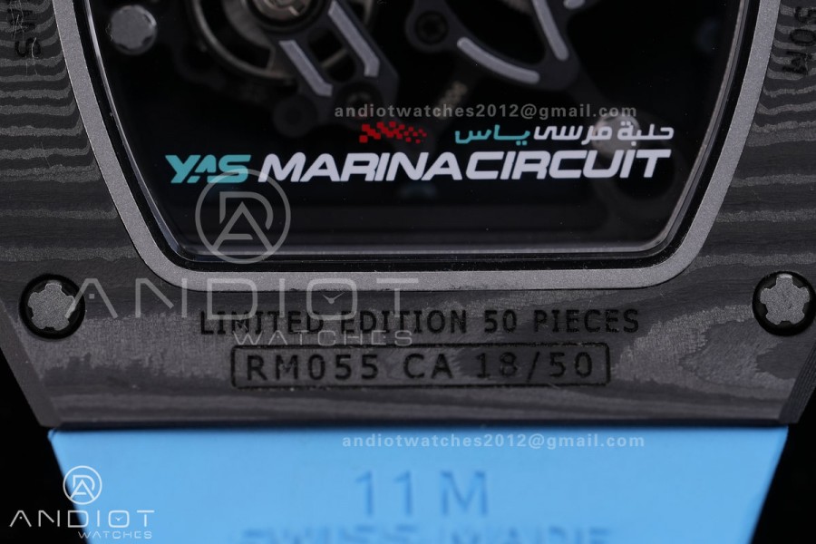 RM055 NTPT BBF 1:1 Best Edition Blue Bezel Blue Crown on Blue Rubber Strap RMUL2 Super Clone