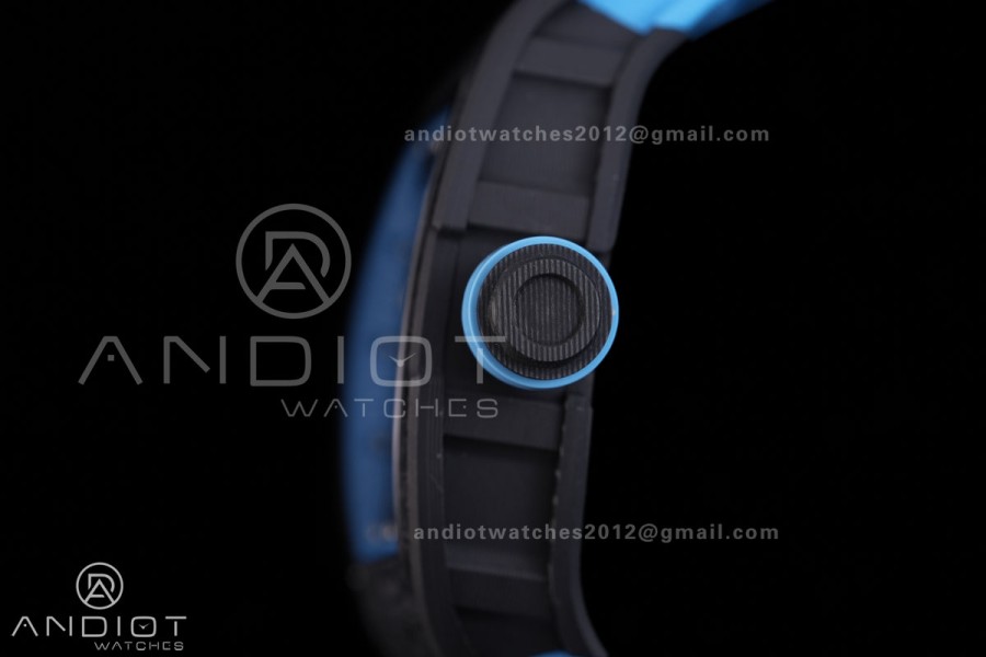 RM055 NTPT BBF 1:1 Best Edition Blue Bezel Blue Crown on Blue Rubber Strap RMUL2 Super Clone