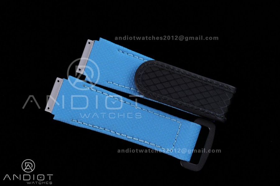RM055 NTPT BBF 1:1 Best Edition Blue Bezel Blue Crown on Blue Rubber Strap RMUL2 Super Clone