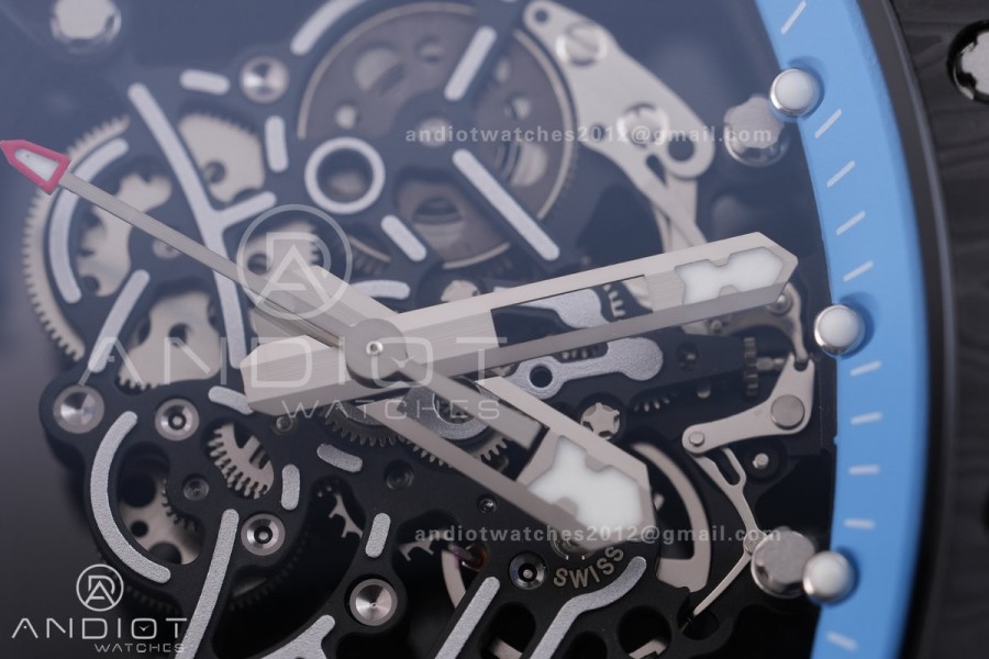 RM055 NTPT BBF 1:1 Best Edition Blue Bezel Blue Crown on Blue Rubber Strap RMUL2 Super Clone