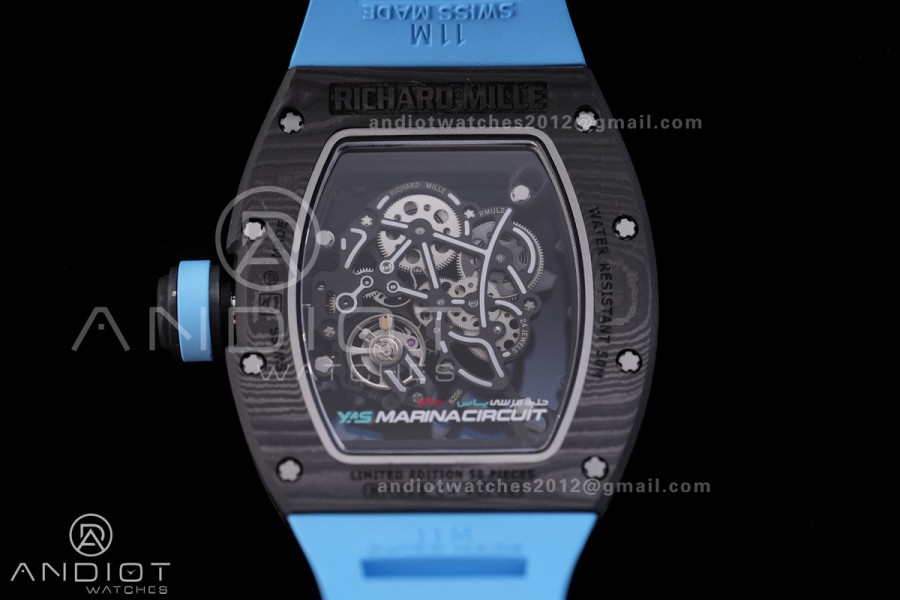 RM055 NTPT BBF 1:1 Best Edition Blue Bezel Blue Crown on Blue Rubber Strap RMUL2 Super Clone
