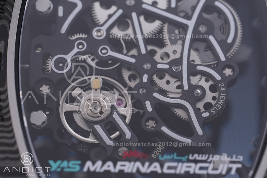 RM055 NTPT BBF 1:1 Best Edition Blue Bezel Blue Crown on Blue Rubber Strap RMUL2 Super Clone