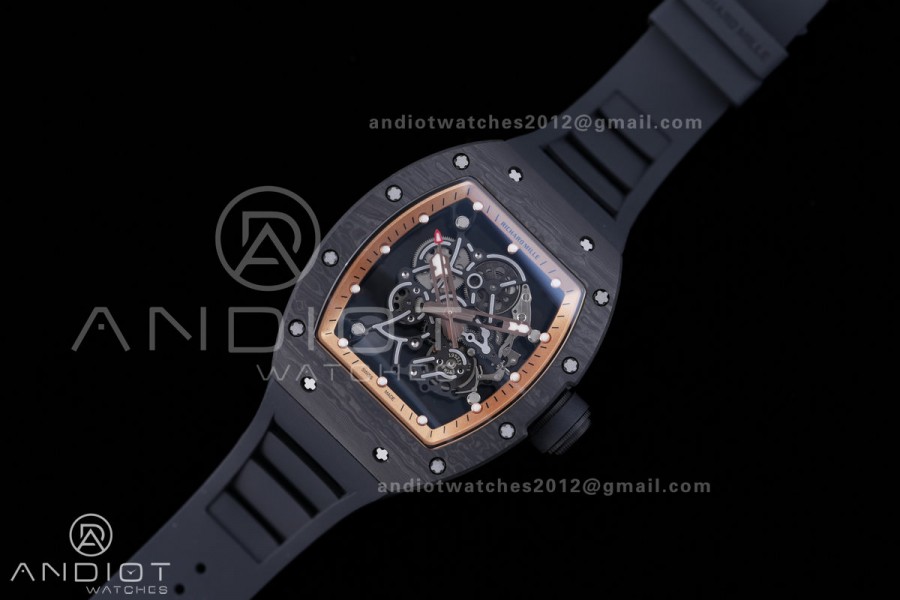 RM055 43mm Black NTPT/RU Skeleton Dial BBF RMUL2 Super Clone