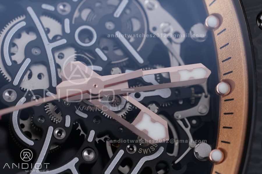 RM055 43mm Black NTPT/RU Skeleton Dial BBF RMUL2 Super Clone