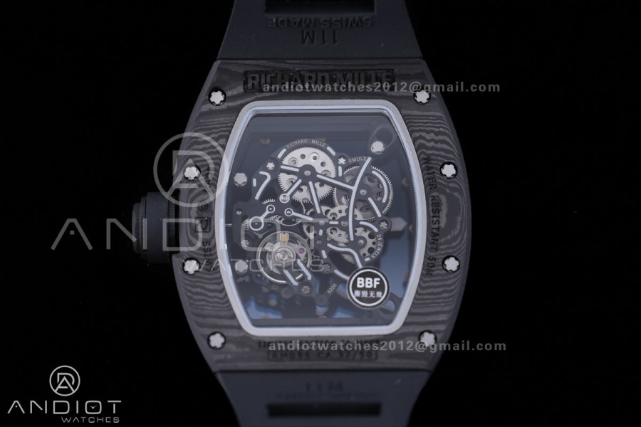 RM055 43mm Black NTPT/RU Skeleton Dial BBF RMUL2 Super Clone
