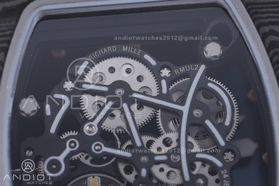 RM055 43mm Black NTPT/RU Skeleton Dial BBF RMUL2 Super Clone