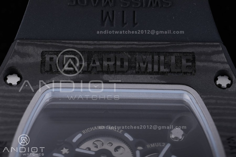 RM055 NTPT BBF 1:1 Best Edition Black Bezel Black Crown on Black Rubber Strap RMUL2 Super Clone