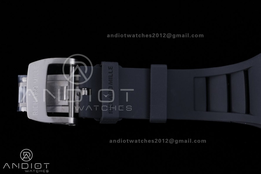 RM055 NTPT BBF 1:1 Best Edition Black Bezel Black Crown on Black Rubber Strap RMUL2 Super Clone