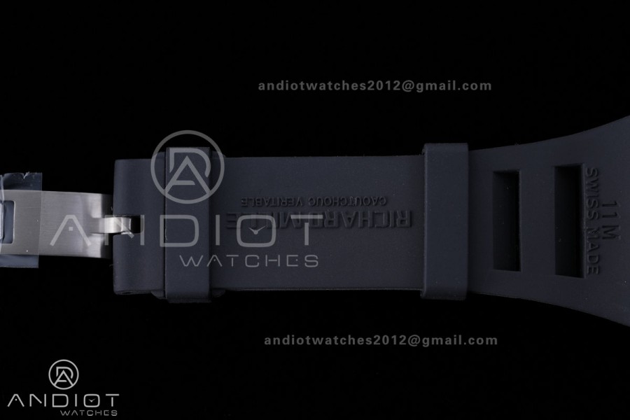 RM055 NTPT BBF 1:1 Best Edition Black Bezel Black Crown on Black Rubber Strap RMUL2 Super Clone