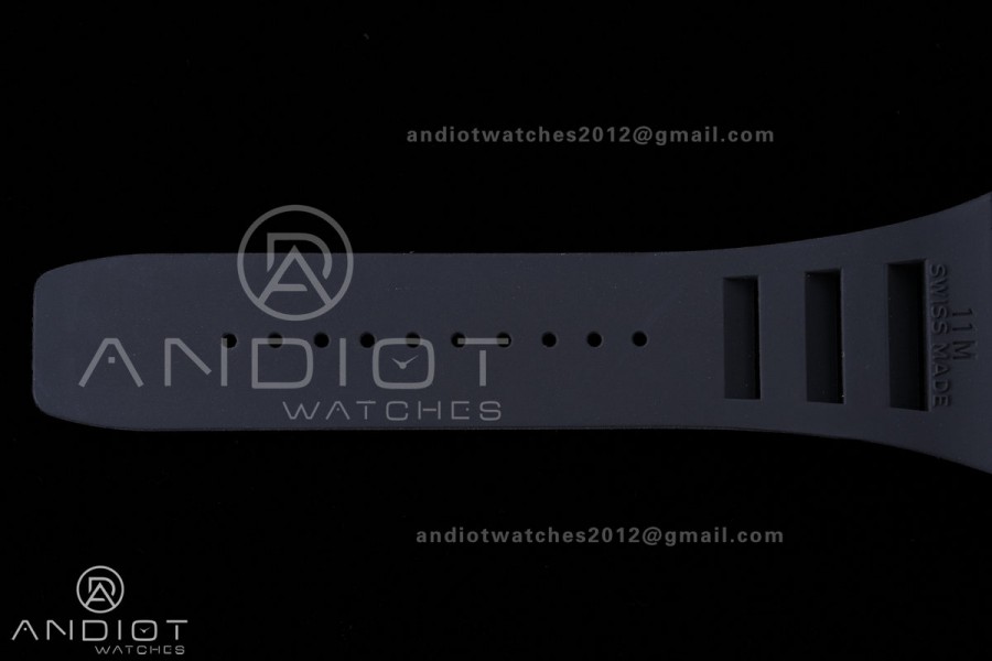 RM055 NTPT BBF 1:1 Best Edition Black Bezel Black Crown on Black Rubber Strap RMUL2 Super Clone