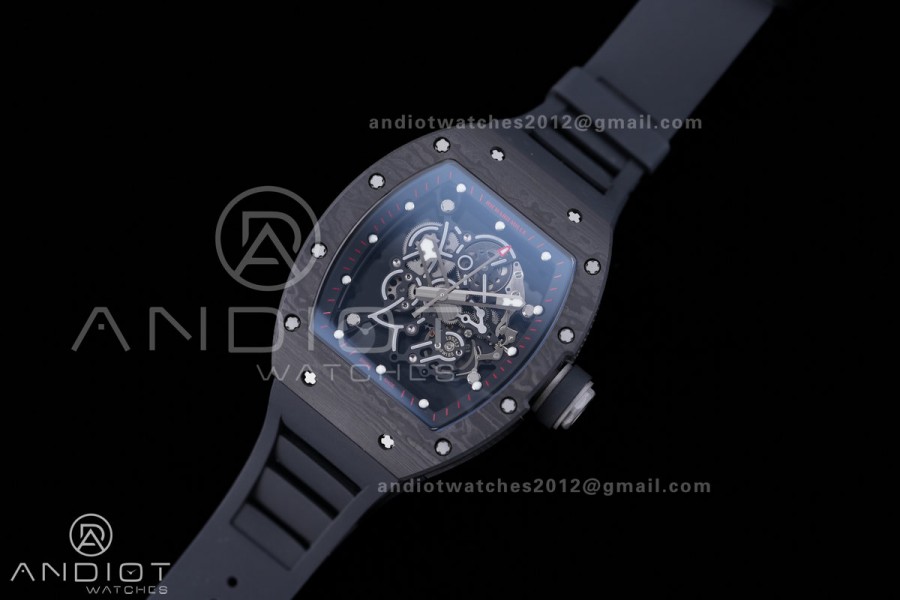 RM055 NTPT BBF 1:1 Best Edition Black Bezel Black Crown on Black Rubber Strap RMUL2 Super Clone