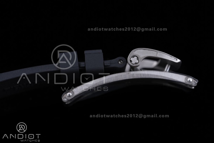 RM055 NTPT BBF 1:1 Best Edition Black Bezel Black Crown on Black Rubber Strap RMUL2 Super Clone