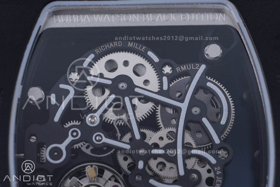 RM055 43mm Black Ceramic/RU Skeleton Dial BBF RMUL2 Super Clone